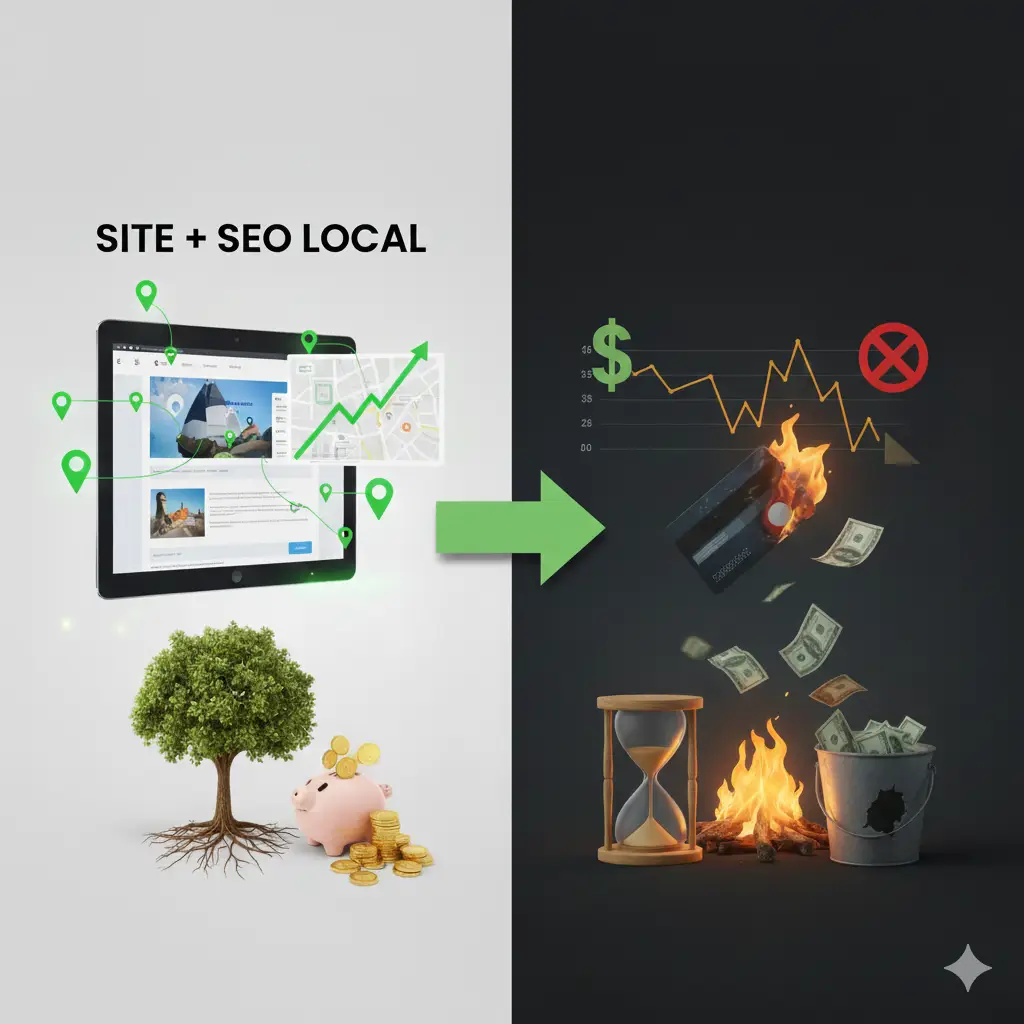 Site + Seo Local vs Tráfego Pago